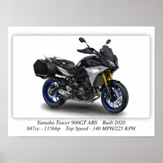 Yamaha Tracer 900 GT ABS Motorcycle - A3  Poster