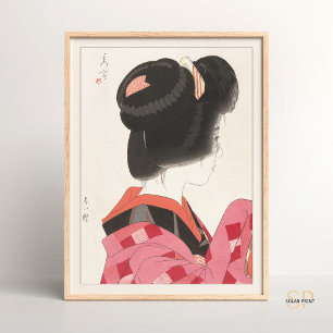Yamakawa Shuho Red Collar Elegance Japanese Asian Poster