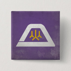 Yamanashi prefecture 2 inch square button