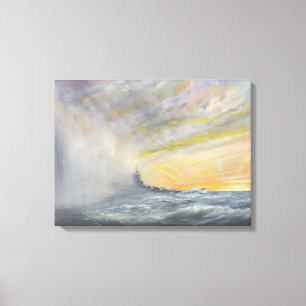 Yamato Emerges from Pacific Typhoon 1944 2010 Canvas Print