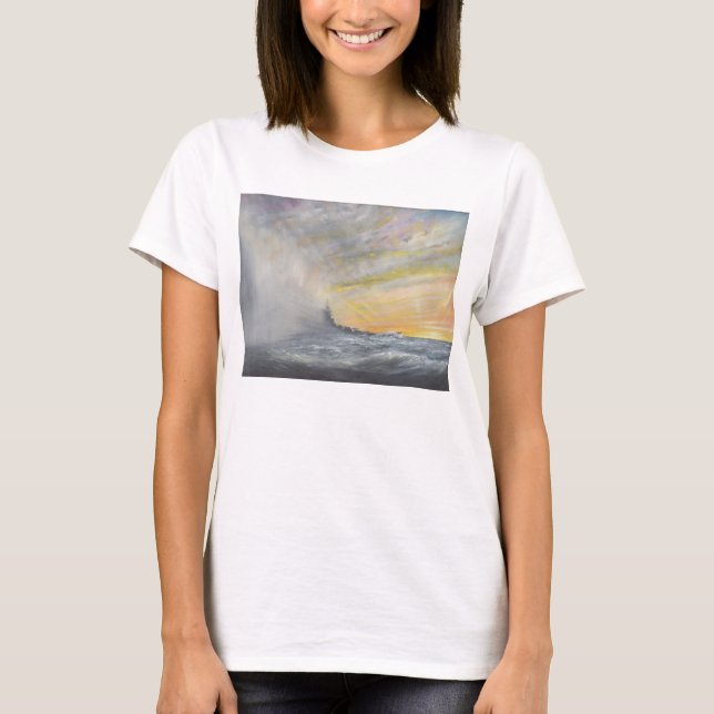 Yamato Emerges from Pacific Typhoon 1944 2010 T-Shirt (Front)