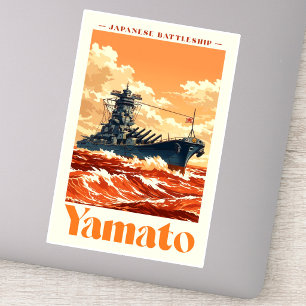Yamato Japanese Battleship Vintage Maritime Poster