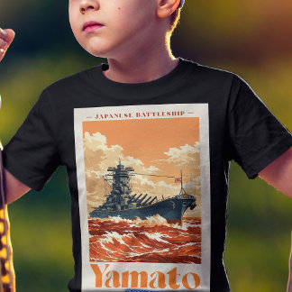 Yamato Japanese Battleship Vintage Maritime Poster T-Shirt