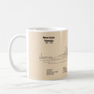 Yamato - Ship Blueprint Plans SD Coffee Mug