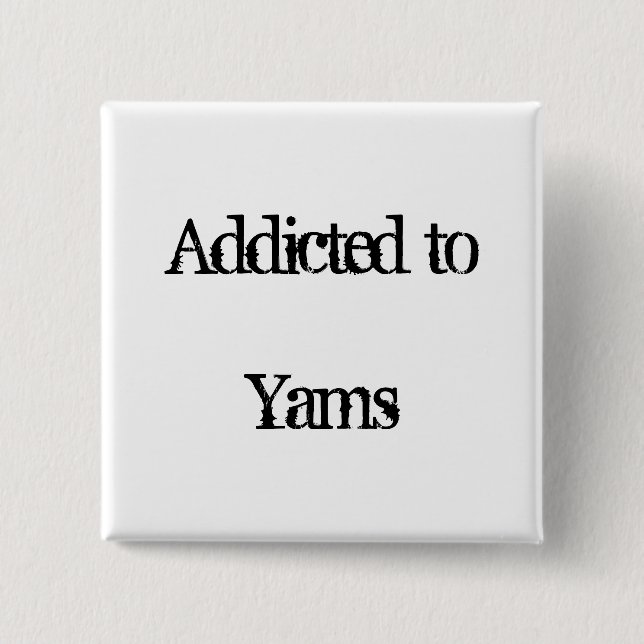 Yams 2 Inch Square Button (Front)
