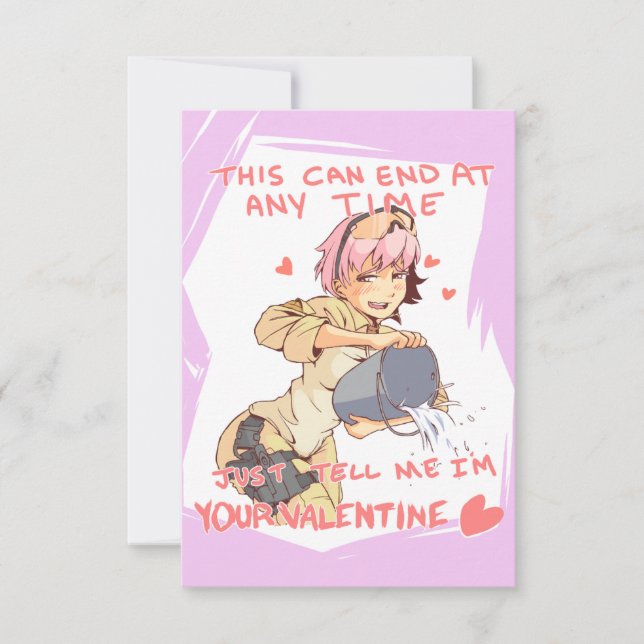 Yandere Operator Valentine 3 Invitation (Front)