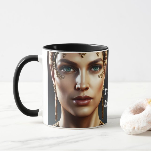 Yanesh's Morning Tea Personalized Customizable Mug (With Donut)