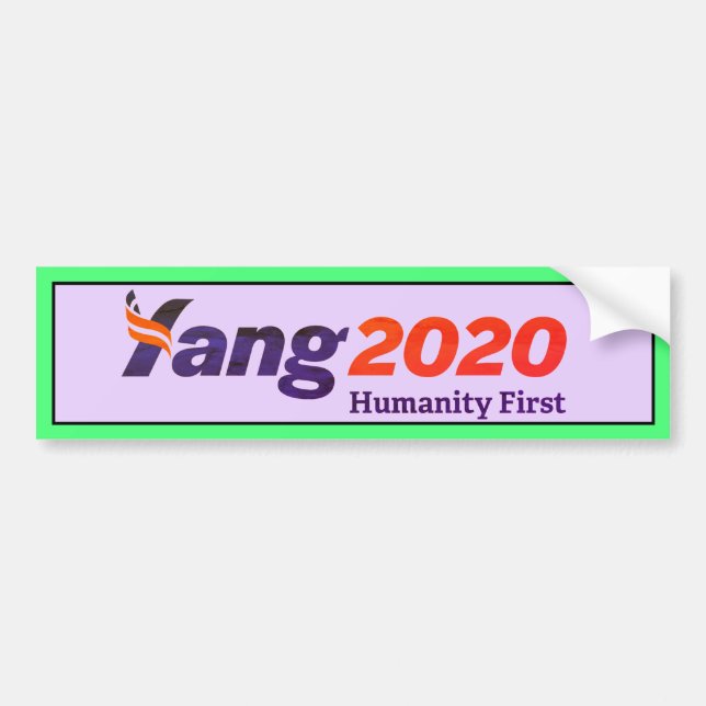 Yang 2020 bumper sticker (Front)