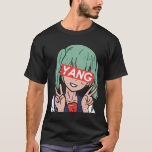 Yang Anime Girl Vaporwave Andrew For President 202 T-Shirt