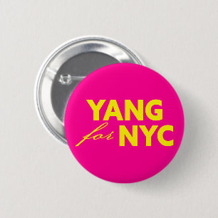 Yang for NYC New York City Mayor Election Support 2 Inch Round Button