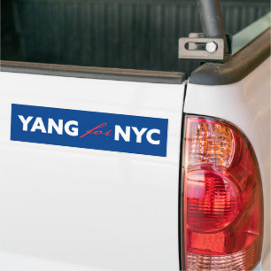 Yang for NYC New York City Mayor Election Support Bumper Sticker
