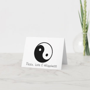 Yang Yang Peace Love and Happiness greeting card