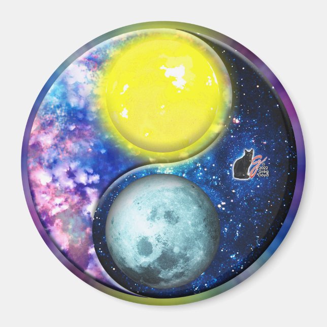 Yang-Yin / Sun-Moon Magnet (Devant)