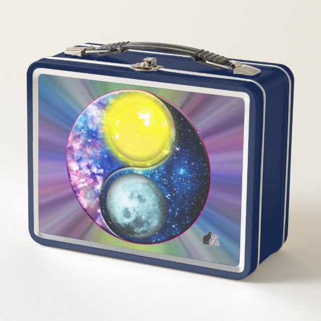 Yang-Yin / Sun-Moon  Metal Lunch Box (Front)