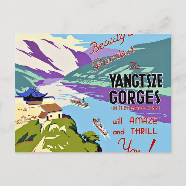 Yangtze Gorges China Postcard (Front)