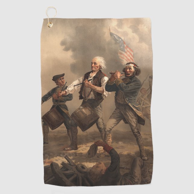Yankee Doodle & Spirit of 1776 Revolutionary War Golf Towel (Front)