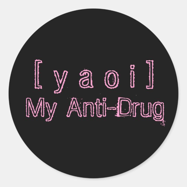 Yaoi Anti-Drug Sticker (Front)