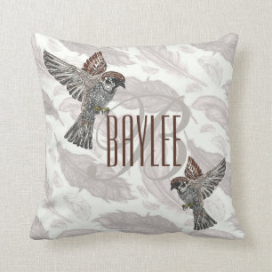 YAP   Tribal Sparrowhawk   Youth Art Project Throw Pillow
