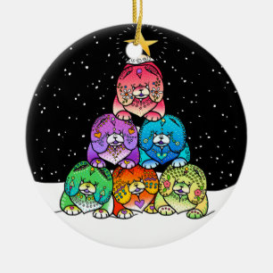 YAPPY CHOWLIDAYS Chow Porcelain ornament