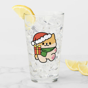 Yappy Howlidays - Cute Christmas Dog Cartoon Glass