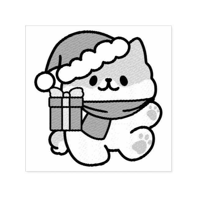 Yappy Howlidays - Cute Christmas Dog Cartoon Self-inking Stamp (Design)
