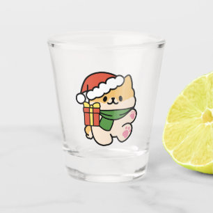 Yappy Howlidays - Cute Christmas Dog Cartoon Shot Glass
