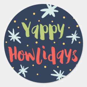 Yappy Howlidays Holiday Stickers
