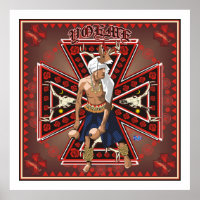 Yaqui Deer Dancer Art Poster richard legarreta