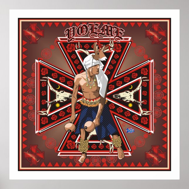 Yaqui Deer Dancer Poster d'art richard legarreta (Devant)