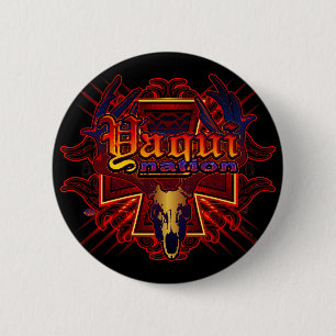 Yaqui Nation Deer Skull Design 2 Inch Round Button