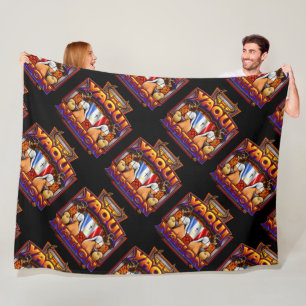 Yaqui Nation Flag Deer Dancer design Fleece Blanket