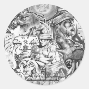 Yaqui Vision Classic Round Sticker