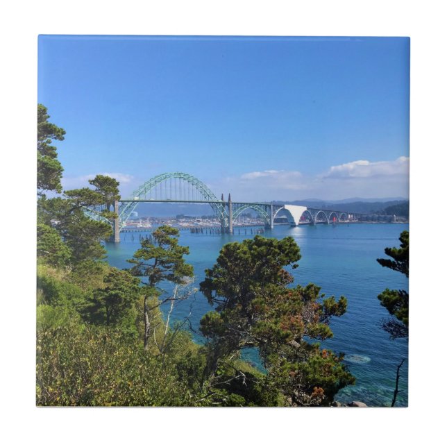 Yaquina Bay Bridge, Newport, Oregon Tile (Front)