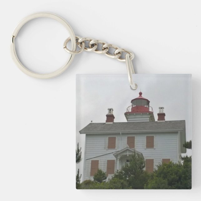Yaquina Bay Lighthouse, OR Keychain (Front)