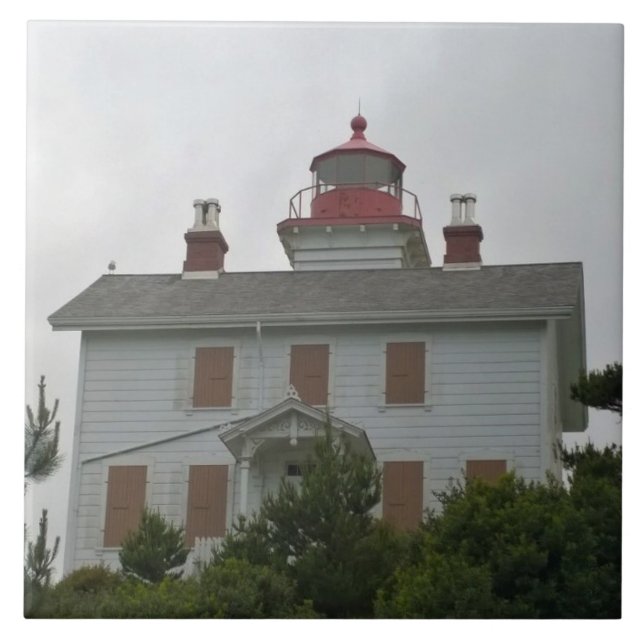 Yaquina Bay Lighthouse, OR Tile (Front)