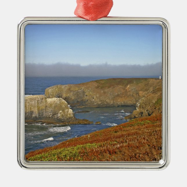 Yaquina Head Lighthouse at Newport Oregon Metal Ornament (Front)