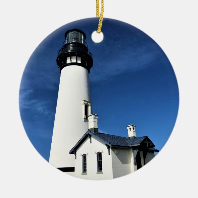 Yaquina Head Lighthouse, Newport, Oregon Ceramic Ornament (Front)