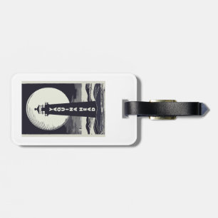 Yaquina Head Lighthouse Oregon Moon Luggage Tag