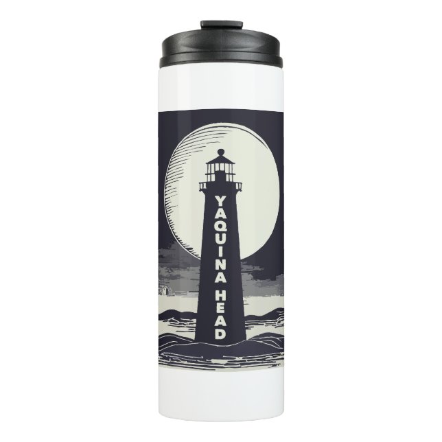 Yaquina Head Lighthouse Oregon Moon Thermal Tumbler (Front)