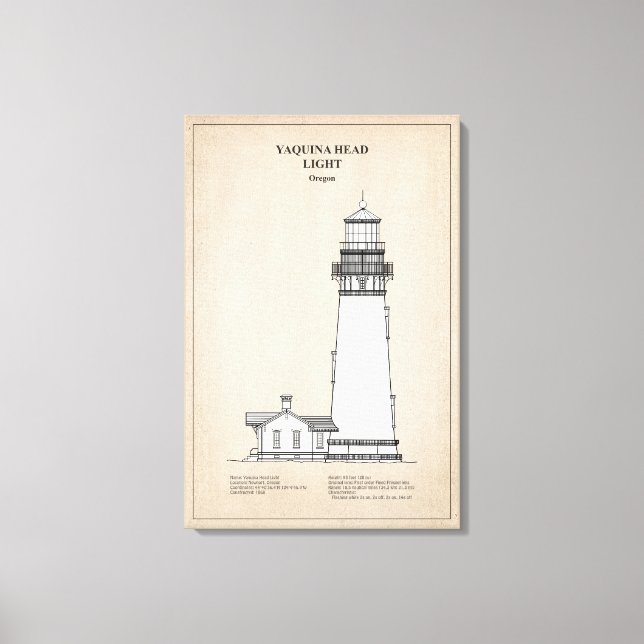 Yaquina Head Lighthouse - Oregon - SBD Canvas Print (Front)