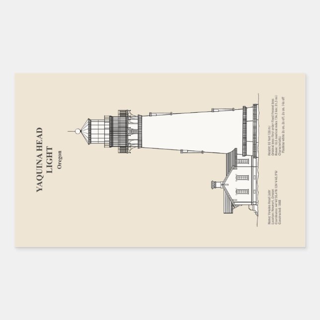 Yaquina Head Lighthouse - Oregon - SBD Sticker (Front)