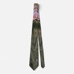 Yard Chien 3 Pink Green Fluid Cravate Abstraite