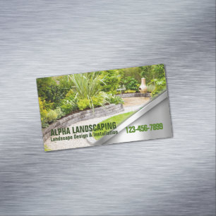 Yard Lawn Care Gardening Landscaper Landscaping  Magnetic Business Card