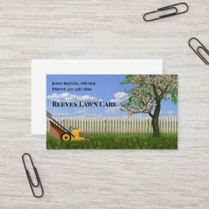Yard Lawncare Landscaping Service Business Card