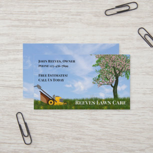 Yard Lawncare Landscaping Service Business Card