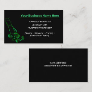 Yard maintenance business card