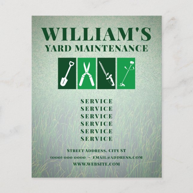 Yard maintenance tools professional  flyer (Front)