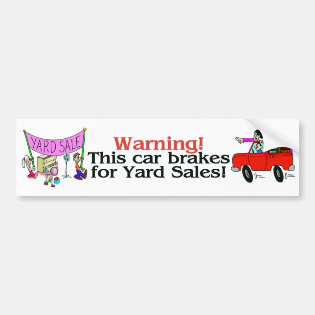 Yard Sale Bumper Sticker (Front)