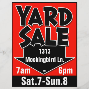 YARD SALE customizable flyer/poster Flyer