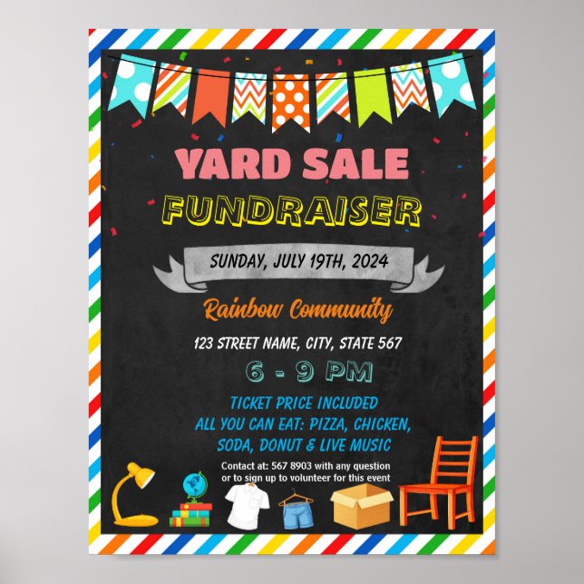 Yard Sale event template Poster (Front)
